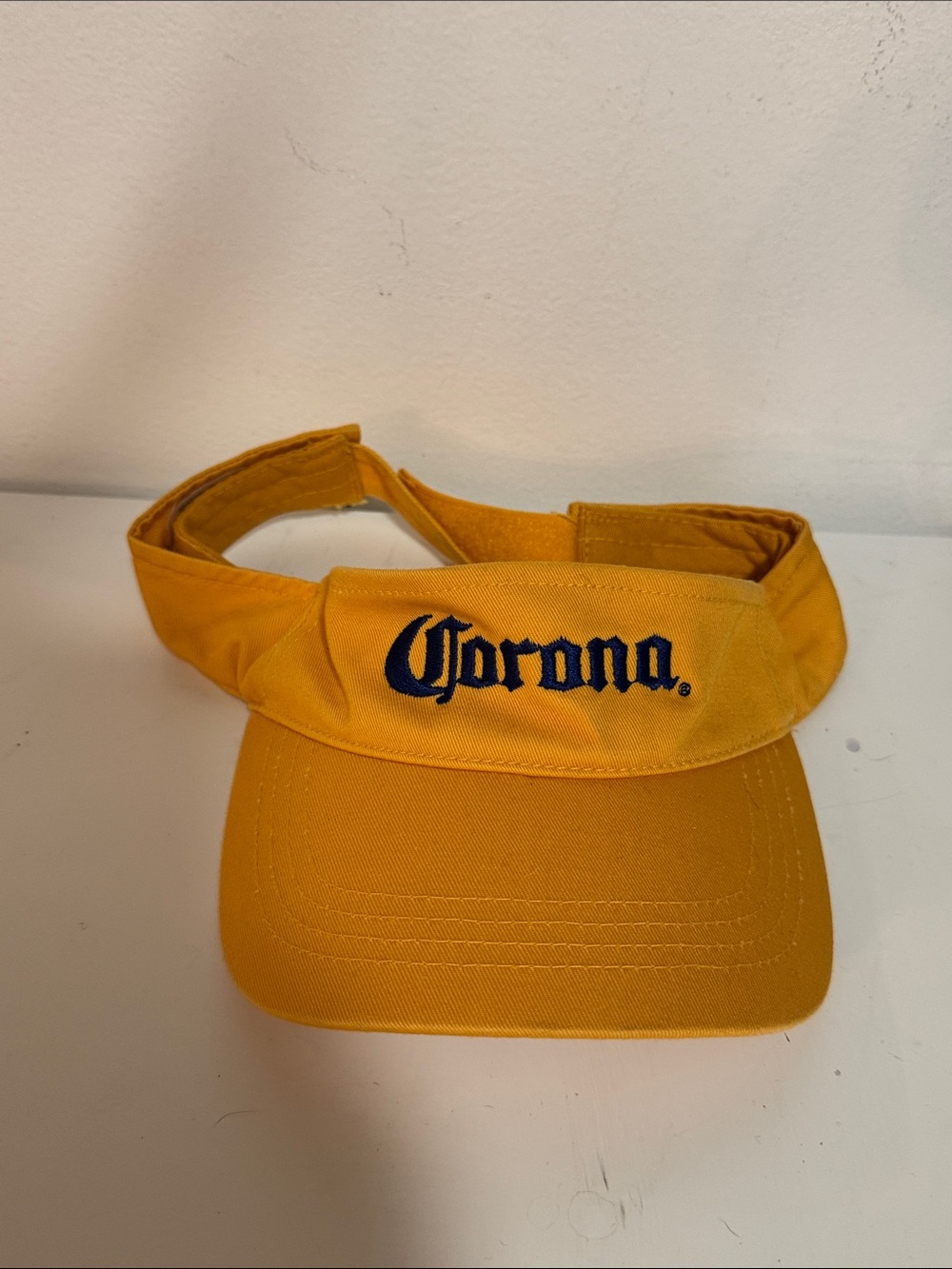 Corona Women’s Yellow Visor with Navy Logo